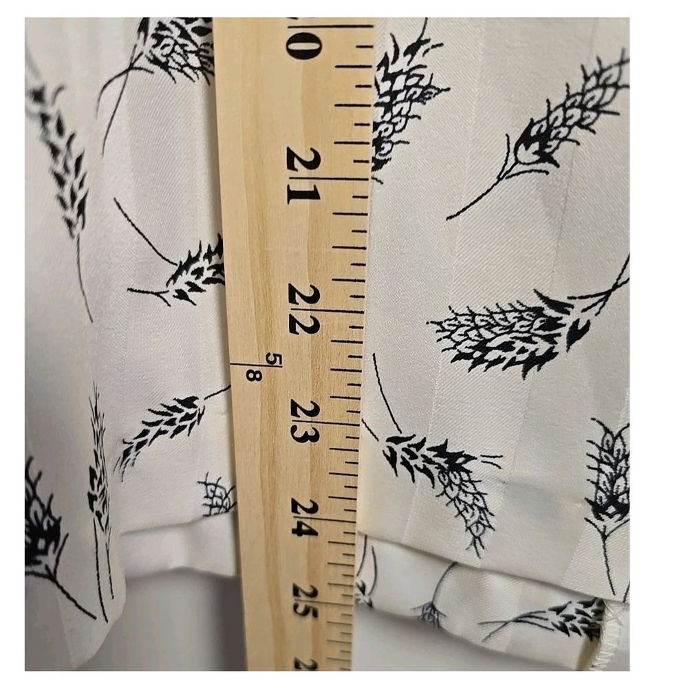 Vintage ILGWU USA‎ 70s Alice Stuart Jonathan Logan Wheat Print Frog Button Top S - Picture 11 of 12